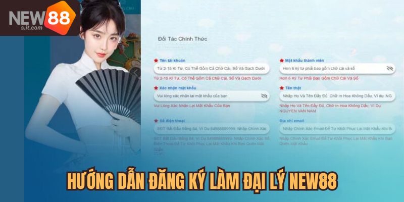 Các bước để đăng ký làm đại lý tại nhà cái New88